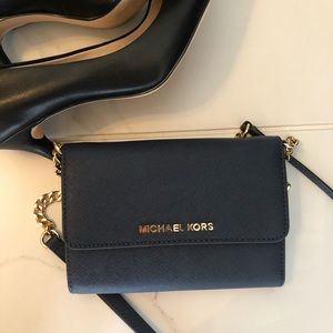 Michael Kors navy blue crossbody bag